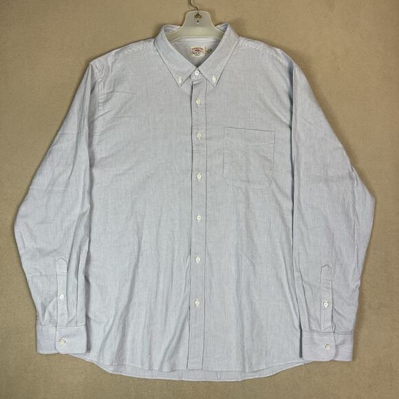 Faherty Shirt Mens XXL Blue Classic Striped‎ Long Sleeve Oxford Button Down - Picture 1 of 13